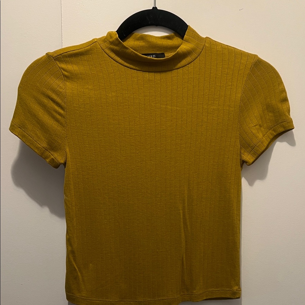 Forever 21 Golden Short Sleeve Top